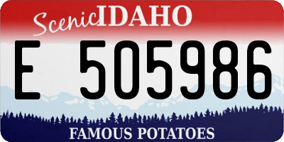 ID license plate E505986