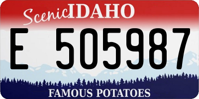ID license plate E505987