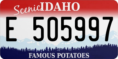 ID license plate E505997