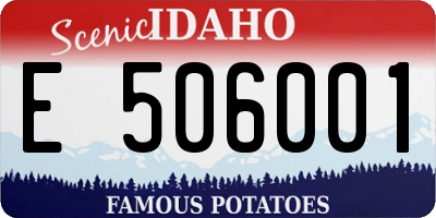 ID license plate E506001