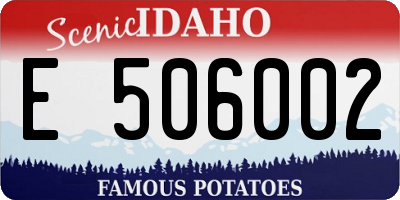ID license plate E506002