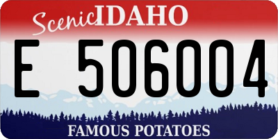 ID license plate E506004