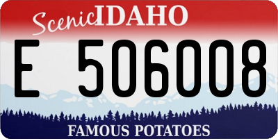 ID license plate E506008
