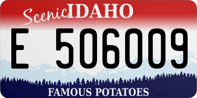 ID license plate E506009
