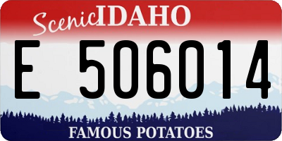 ID license plate E506014