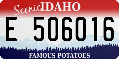 ID license plate E506016