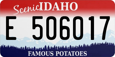 ID license plate E506017