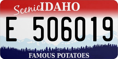 ID license plate E506019