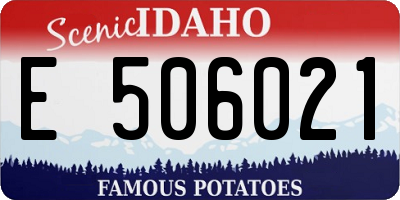 ID license plate E506021