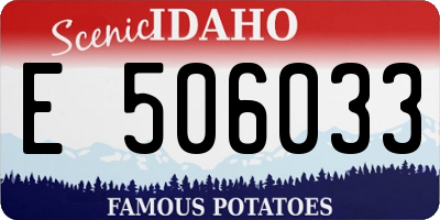 ID license plate E506033
