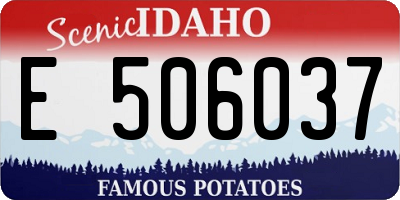 ID license plate E506037