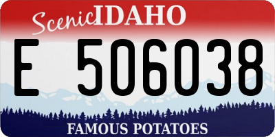 ID license plate E506038