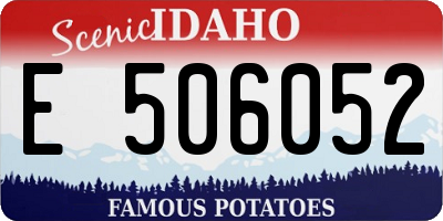 ID license plate E506052
