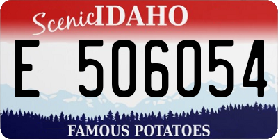 ID license plate E506054