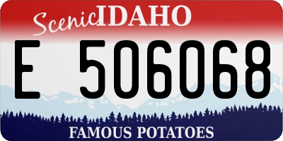 ID license plate E506068