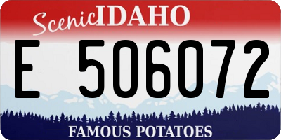 ID license plate E506072