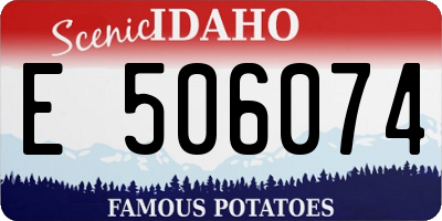 ID license plate E506074