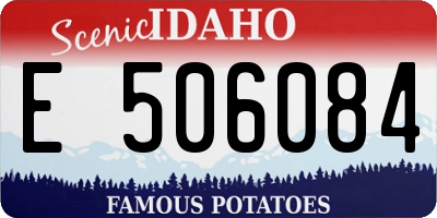 ID license plate E506084