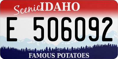 ID license plate E506092