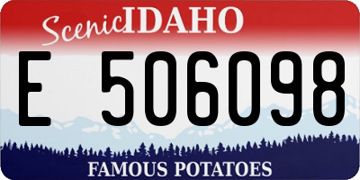 ID license plate E506098