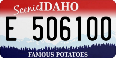ID license plate E506100