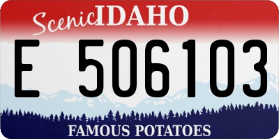ID license plate E506103