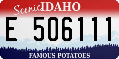 ID license plate E506111