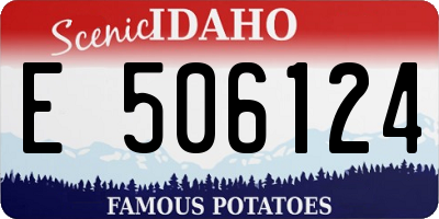 ID license plate E506124