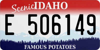 ID license plate E506149