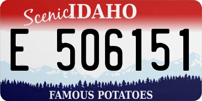 ID license plate E506151