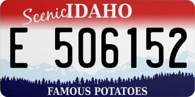 ID license plate E506152