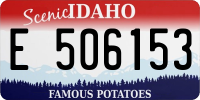 ID license plate E506153
