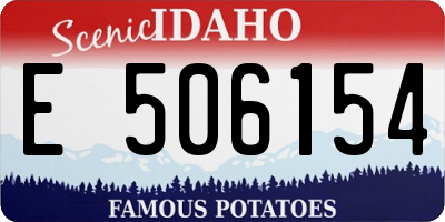 ID license plate E506154