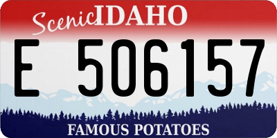 ID license plate E506157
