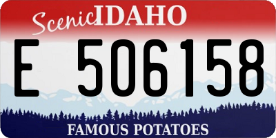 ID license plate E506158