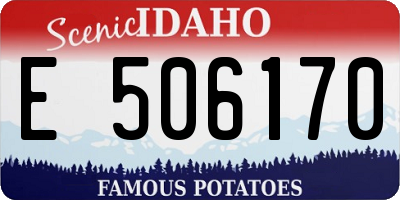 ID license plate E506170