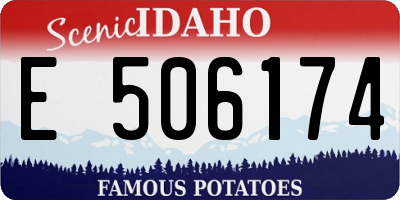 ID license plate E506174