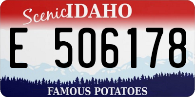 ID license plate E506178