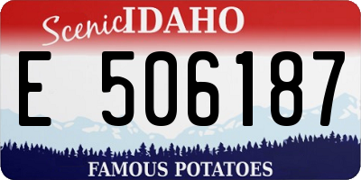 ID license plate E506187