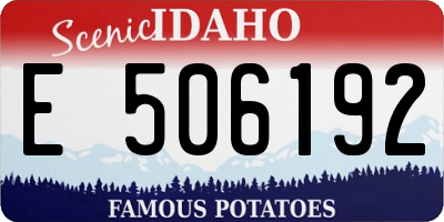 ID license plate E506192