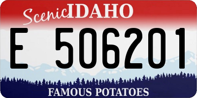 ID license plate E506201