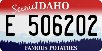 ID license plate E506202
