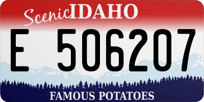 ID license plate E506207