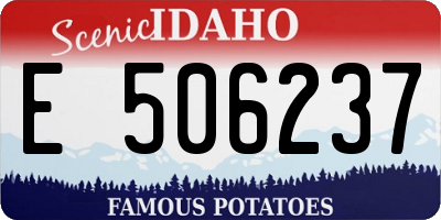 ID license plate E506237