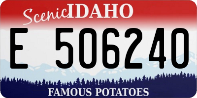 ID license plate E506240