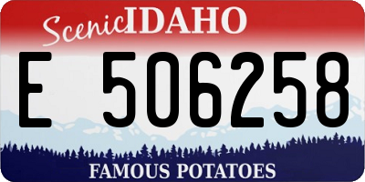 ID license plate E506258