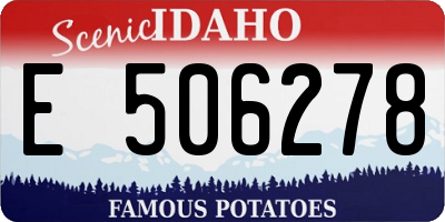 ID license plate E506278