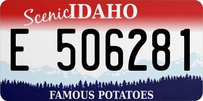 ID license plate E506281