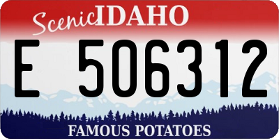 ID license plate E506312