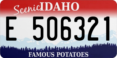ID license plate E506321